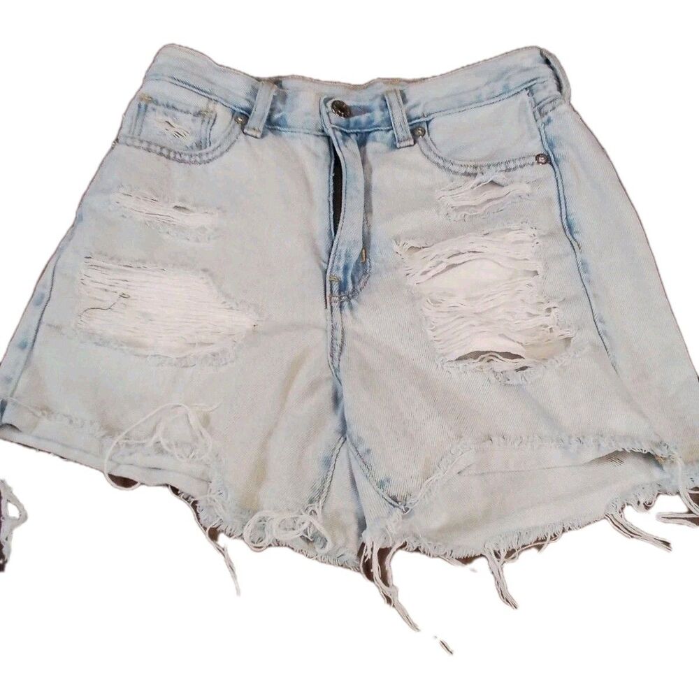 Women's American Eagle Distressed Denim Mom Shorts Size 00